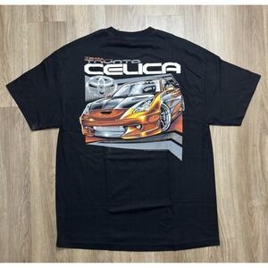 Vintage Mad Engine Toyota Celica Black T‎ Shirt Size XL
